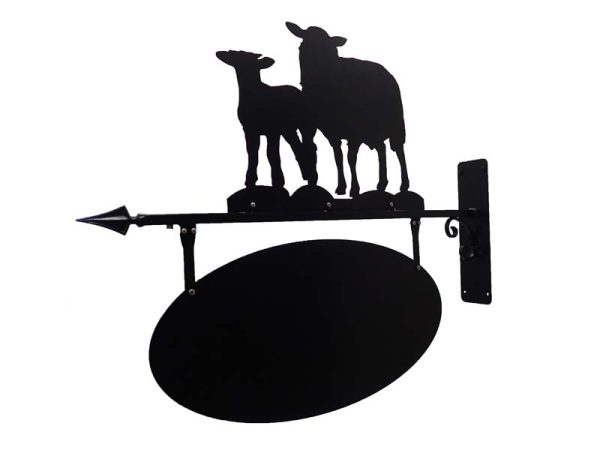 Sepänkyltit Maatilan kyltti lammasaiheella